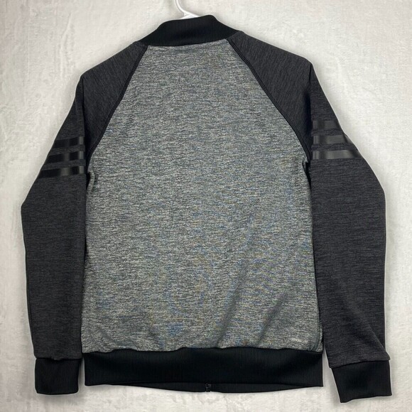 Adidas Climawarm Jacket Womens Small Full Zip Gray Black Sport Pockets Casual - Picture 4 of 13